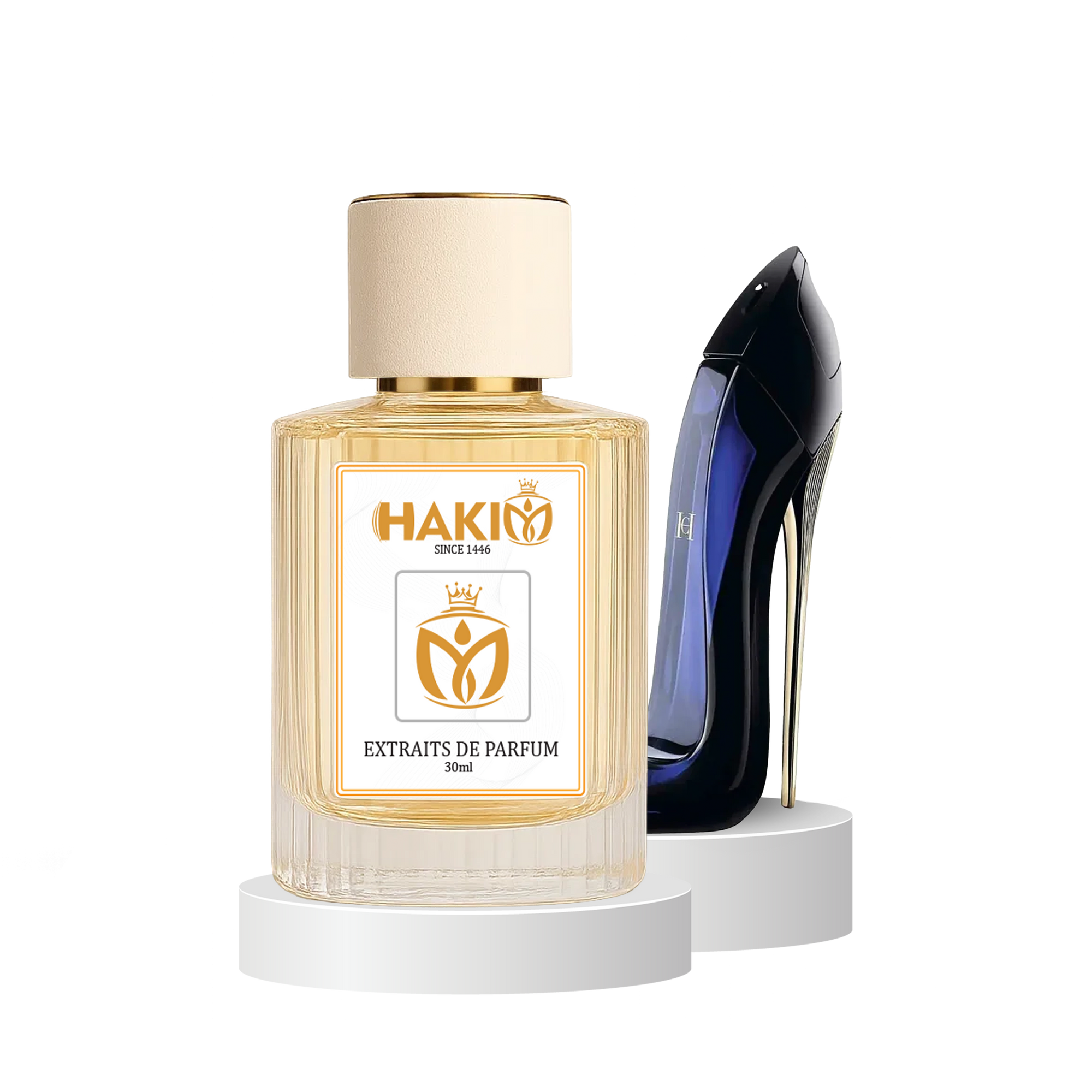 Good Girl Carolina Herrera – Parfum féminin dans flacon talon aiguille bleu nuit